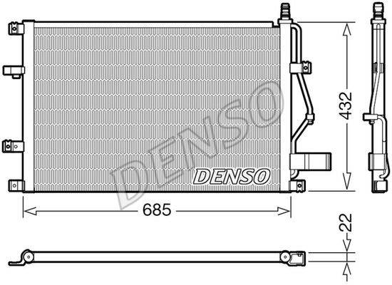 DENSO Конденсатор, кондиционер DCN33013