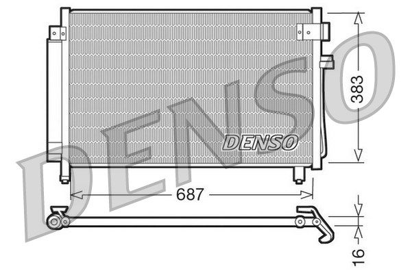 DENSO Конденсатор, кондиционер DCN36002