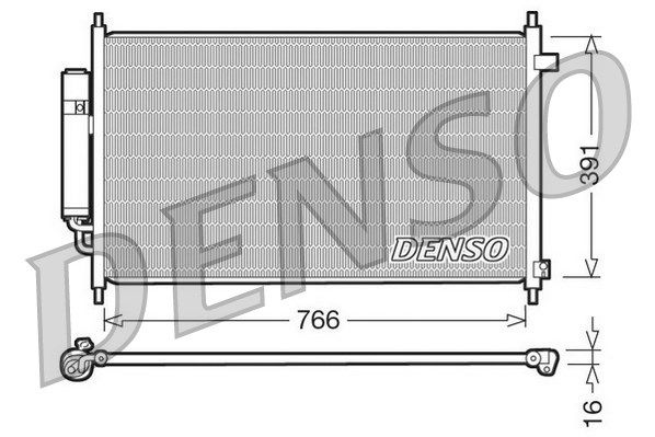 DENSO Kondensators, Gaisa kond. sistēma DCN40004