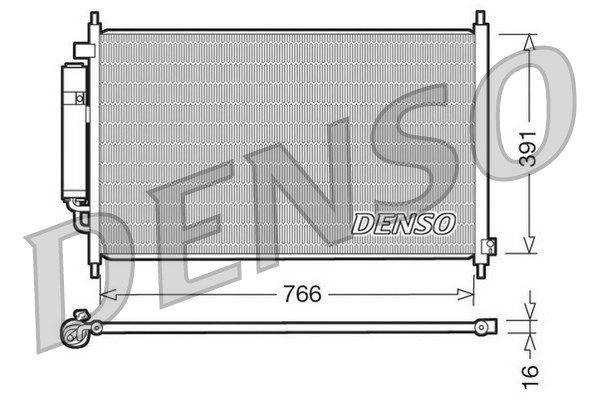 DENSO Конденсатор, кондиционер DCN40005