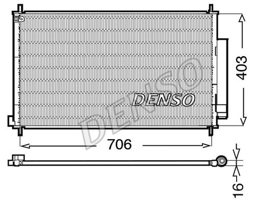 DENSO Конденсатор, кондиционер DCN40013