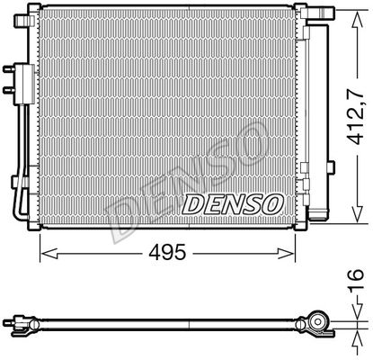 DENSO Конденсатор, кондиционер DCN41012