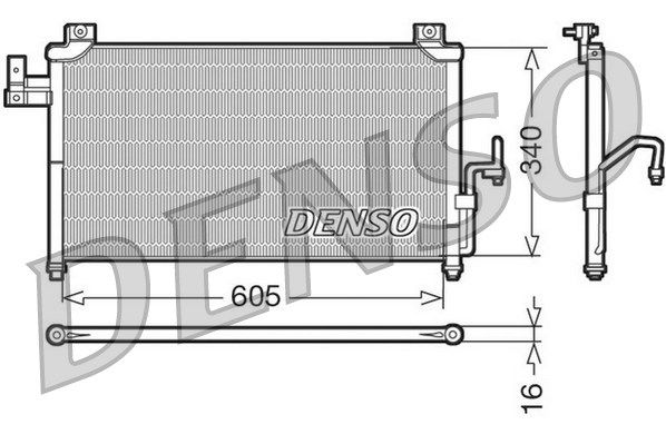 DENSO Конденсатор, кондиционер DCN44005