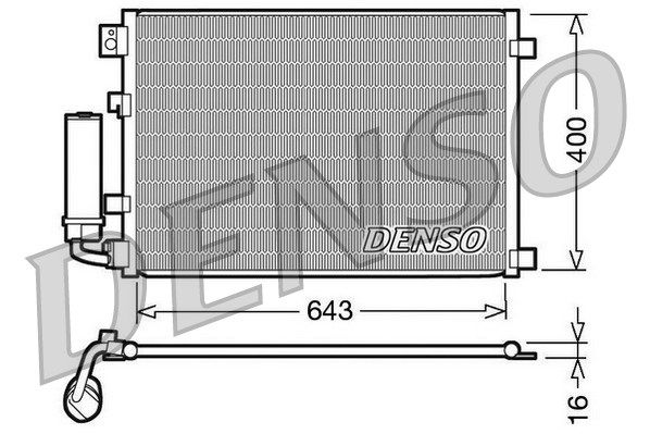 DENSO Конденсатор, кондиционер DCN46002