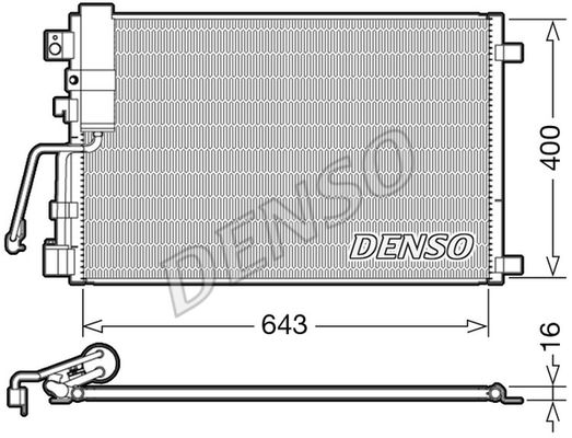 DENSO Конденсатор, кондиционер DCN46008