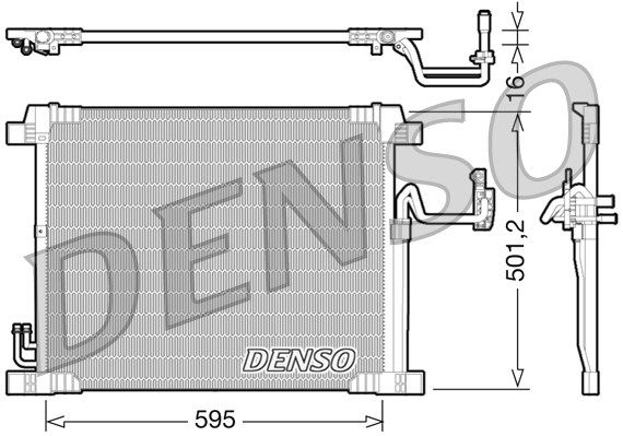 DENSO Конденсатор, кондиционер DCN46012