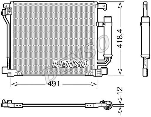 DENSO Конденсатор, кондиционер DCN46025