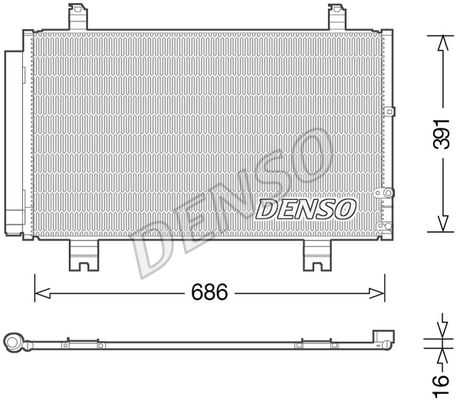 DENSO Конденсатор, кондиционер DCN51013