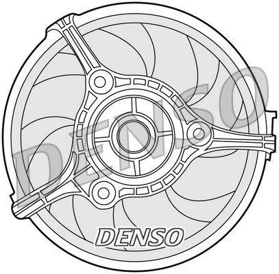 DENSO Вентилятор, охлаждение двигателя DER02002