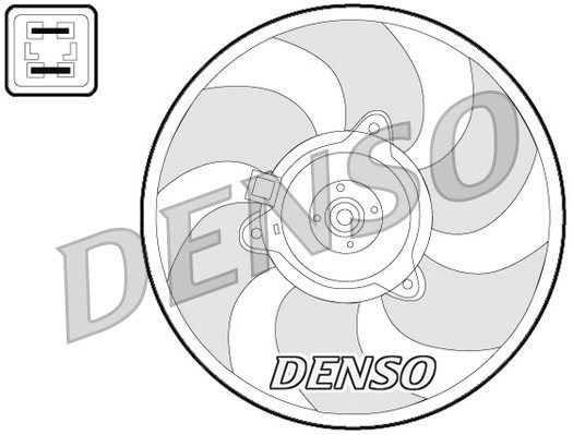 DENSO Вентилятор, охлаждение двигателя DER07008
