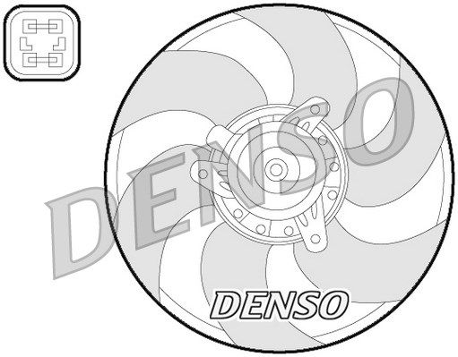 DENSO Вентилятор, охлаждение двигателя DER07009