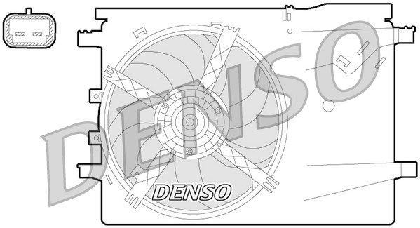 DENSO Вентилятор, охлаждение двигателя DER09058