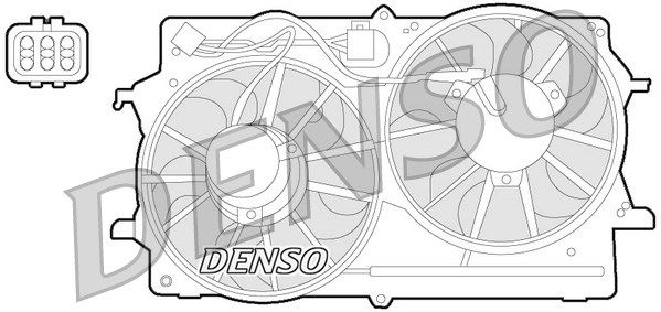 DENSO Вентилятор, охлаждение двигателя DER10007