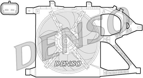DENSO Вентилятор, охлаждение двигателя DER20016