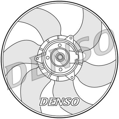 DENSO Вентилятор, охлаждение двигателя DER23001