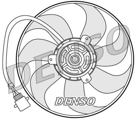 DENSO Вентилятор, охлаждение двигателя DER32006