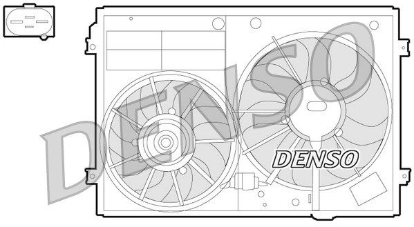 DENSO Вентилятор, охлаждение двигателя DER32012