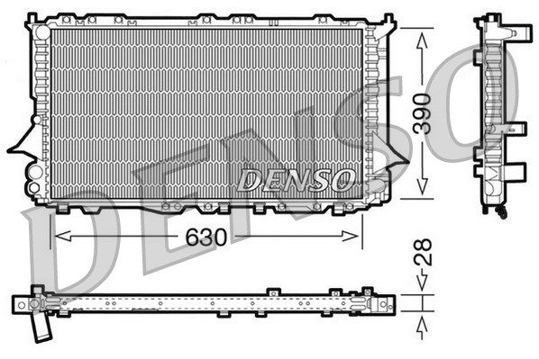 DENSO Радиатор, охлаждение двигателя DRM02005