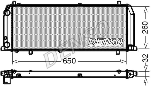 DENSO Радиатор, охлаждение двигателя DRM02008