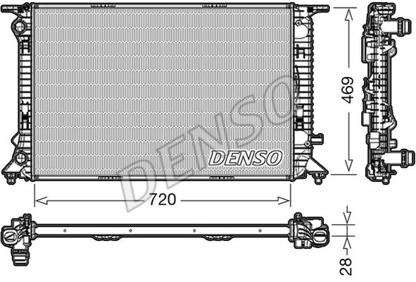 DENSO Радиатор, охлаждение двигателя DRM02022