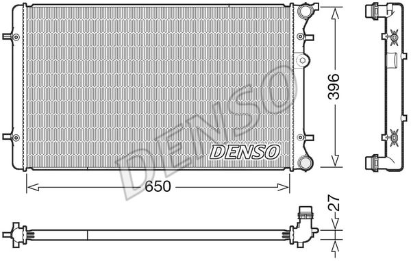DENSO Радиатор, охлаждение двигателя DRM02025