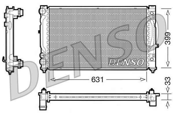 DENSO Радиатор, охлаждение двигателя DRM02030