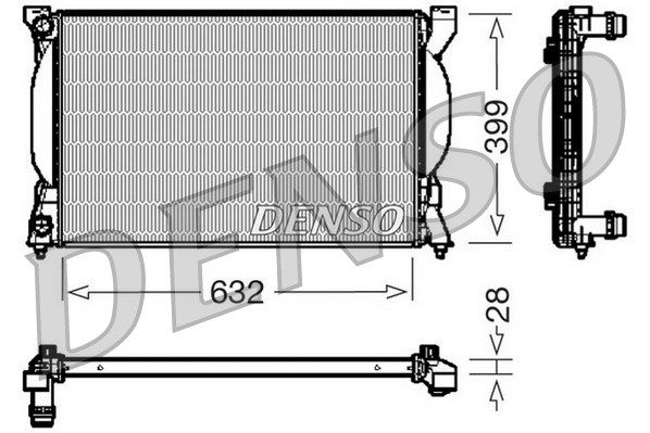 DENSO Радиатор, охлаждение двигателя DRM02033