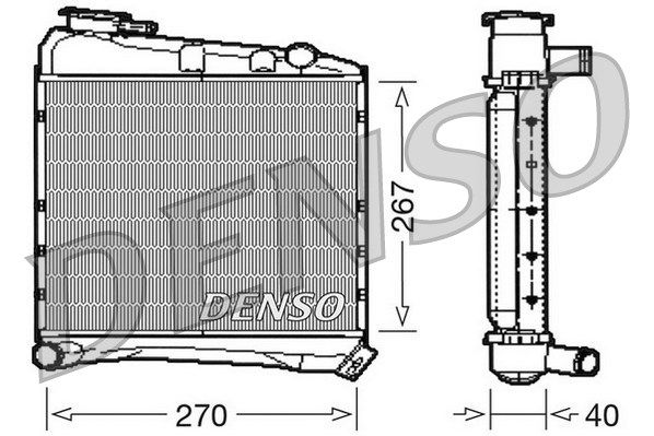 DENSO Радиатор, охлаждение двигателя DRM03020