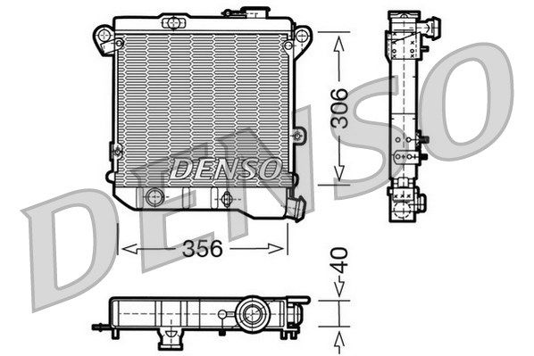 DENSO Радиатор, охлаждение двигателя DRM04001
