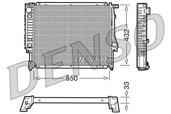 DENSO Радиатор, охлаждение двигателя DRM05020