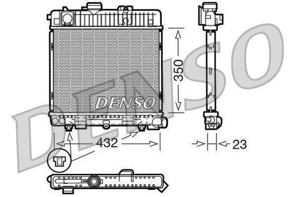DENSO Радиатор, охлаждение двигателя DRM05025