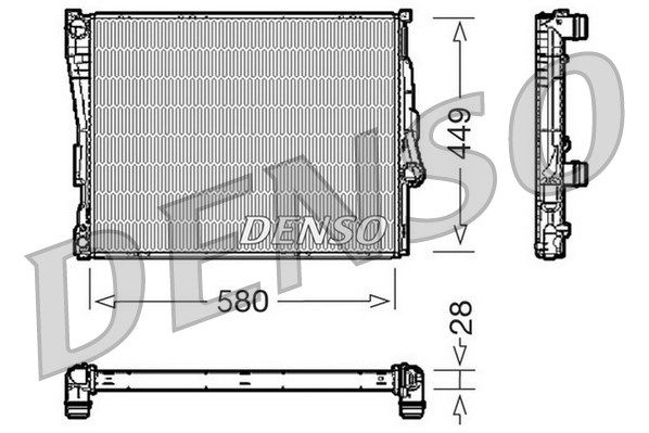 DENSO Радиатор, охлаждение двигателя DRM05069