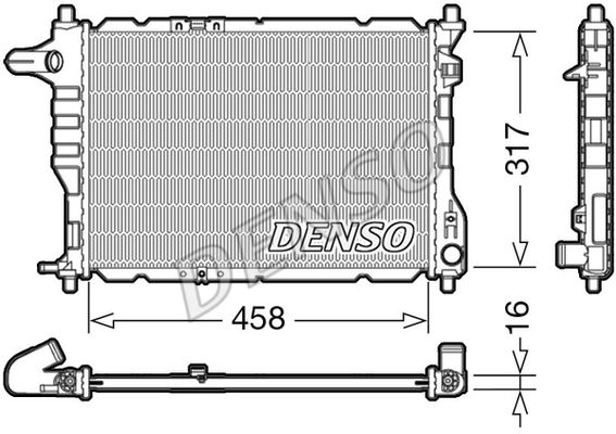 DENSO Радиатор, охлаждение двигателя DRM08005