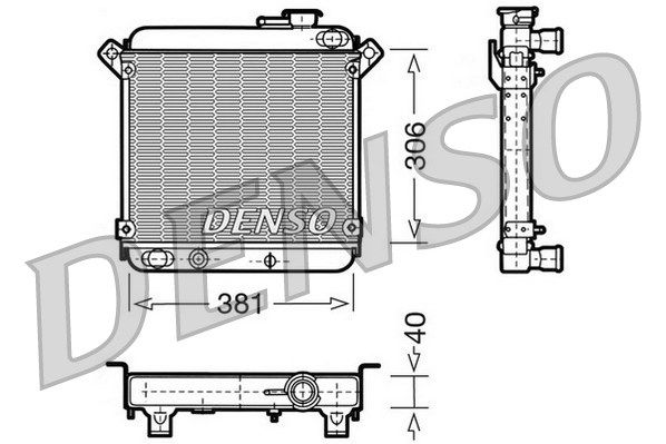 DENSO Радиатор, охлаждение двигателя DRM09004