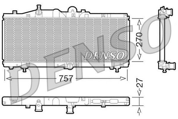 DENSO Радиатор, охлаждение двигателя DRM09011