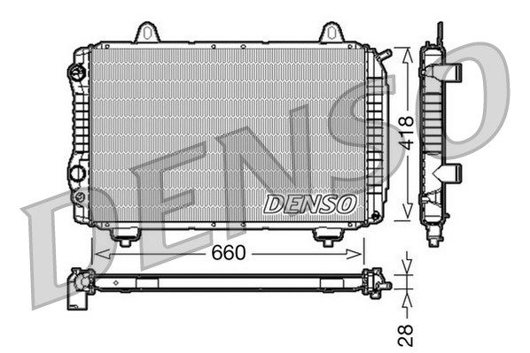 DENSO Радиатор, охлаждение двигателя DRM09071