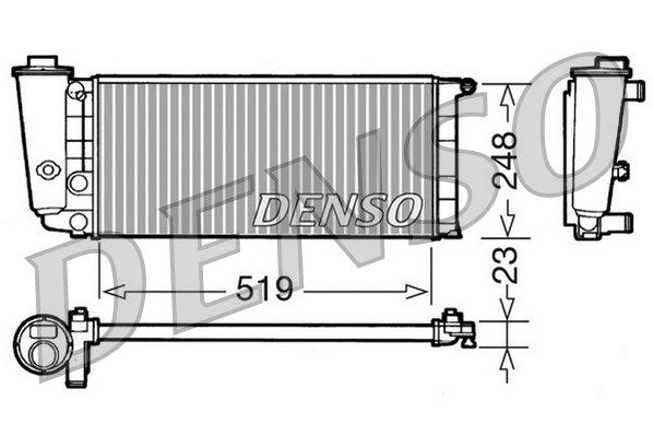 DENSO Радиатор, охлаждение двигателя DRM09080