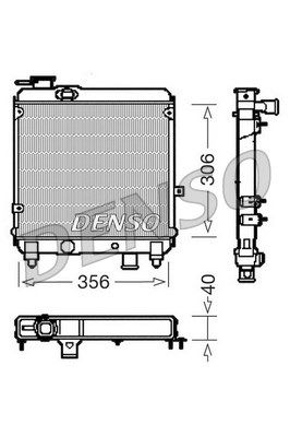DENSO Радиатор, охлаждение двигателя DRM09081
