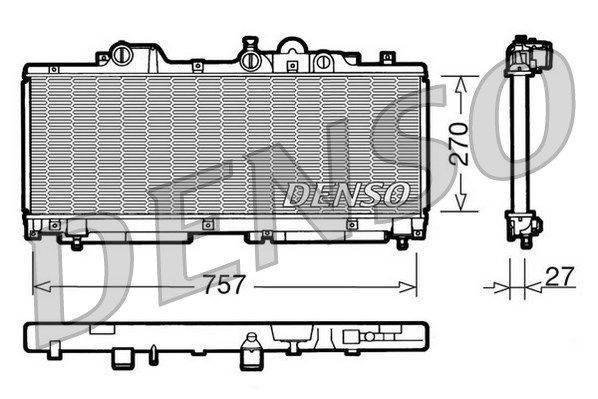 DENSO Радиатор, охлаждение двигателя DRM09091