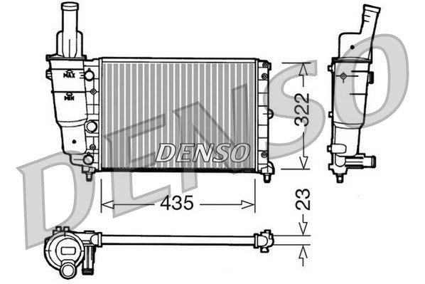 DENSO Радиатор, охлаждение двигателя DRM09095