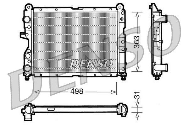 DENSO Радиатор, охлаждение двигателя DRM09131