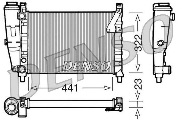 DENSO Радиатор, охлаждение двигателя DRM09143