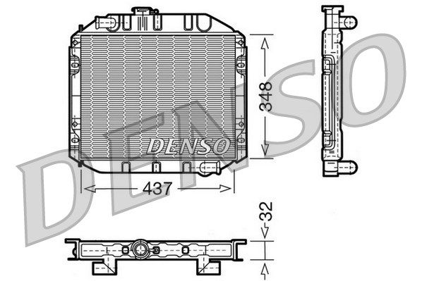 DENSO Радиатор, охлаждение двигателя DRM10001