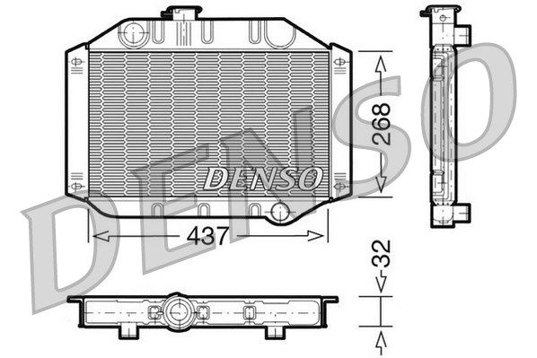 DENSO Радиатор, охлаждение двигателя DRM10010
