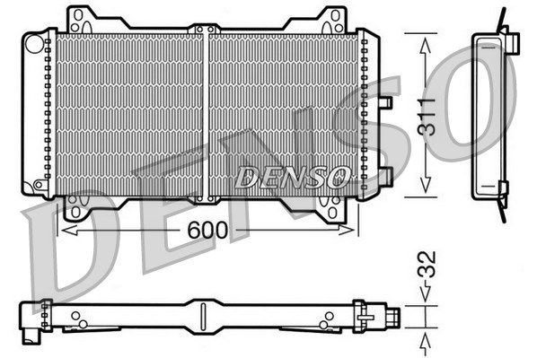 DENSO Радиатор, охлаждение двигателя DRM10012