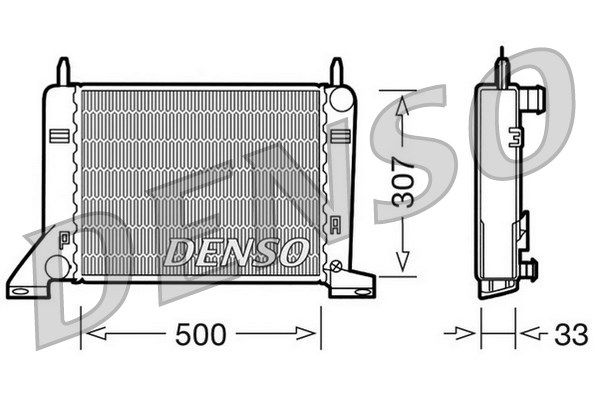 DENSO Радиатор, охлаждение двигателя DRM10022
