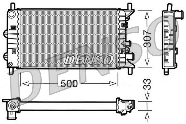 DENSO Радиатор, охлаждение двигателя DRM10024