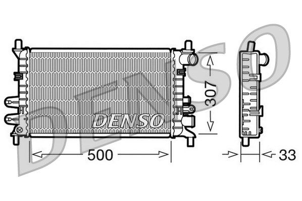 DENSO Радиатор, охлаждение двигателя DRM10027