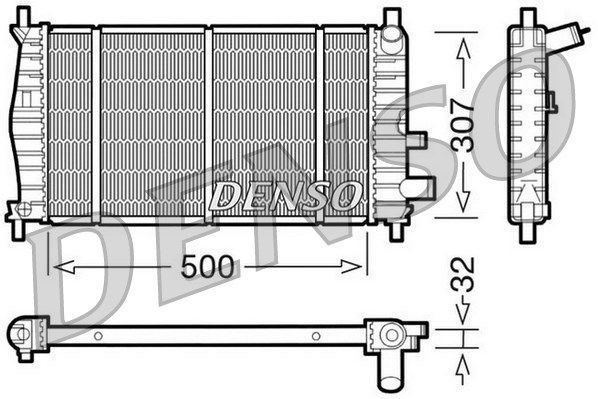 DENSO Радиатор, охлаждение двигателя DRM10042