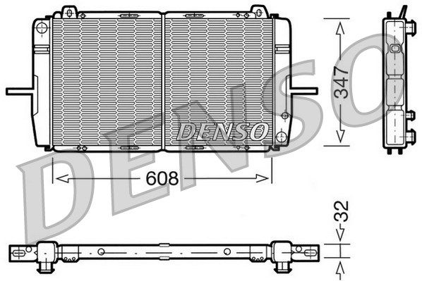 DENSO Радиатор, охлаждение двигателя DRM10080